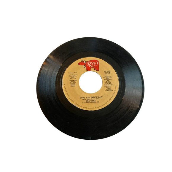 Vintage 7” 45 RPM vinyl record Bee Gees love you inside out I'm satisfied - Picture 3 of 4